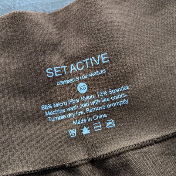 SET ACTIVE Brown Leggings - Picture 2 of 4